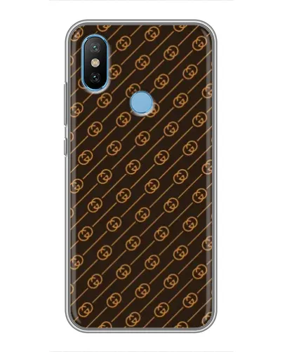 Чехол для Xiaomi Mi6X с картинкой «Gucci — золотые диагонали»