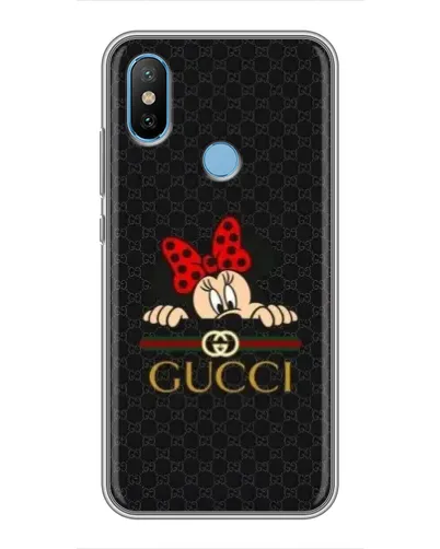Чехол для Xiaomi Mi6X с картинкой «Минни Маус Gucci — черный»