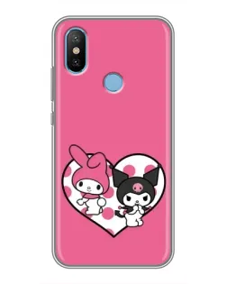 Чехол для Xiaomi Mi6X с картинкой «Kuromi и My Melody»