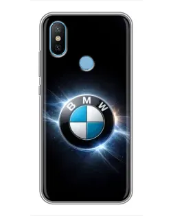 Чехол для Xiaomi Mi6X с картинкой «BMW — неоновое сияние»