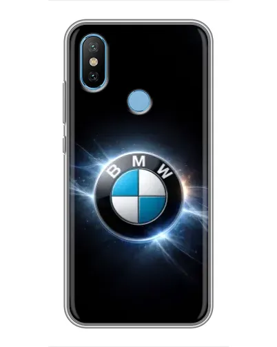 Чехол для Xiaomi Mi6X с картинкой «BMW — неоновое сияние»
