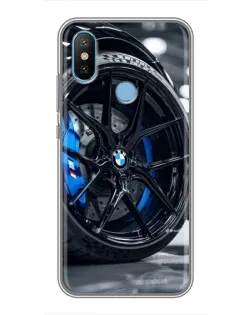 Чехол для Xiaomi Mi6X с картинкой «Колесо BMW вблизи»