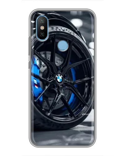 Чехол для Xiaomi Mi6X с картинкой «Колесо BMW вблизи»
