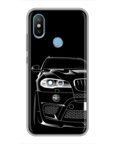 Чехол для Xiaomi Mi6X с картинкой «Темный силуэт BMW»
