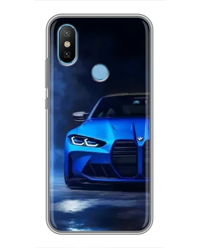 Чехол для Xiaomi Mi6X с картинкой «Голубая BMW M4»