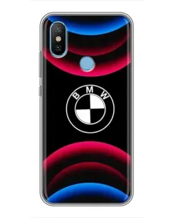 Чехол для Xiaomi Mi6X с картинкой «Логотип BMW и неоновые дуги»