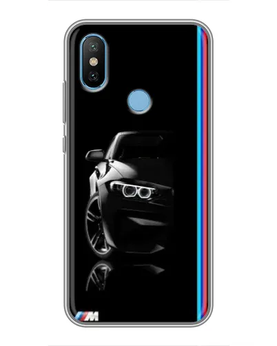 Чехол для Xiaomi Mi6X с картинкой «Силуэт BMW в темноте»