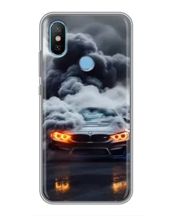 Чехол для Xiaomi Mi6X с картинкой «BMW в дыму»