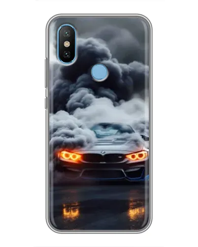 Чехол для Xiaomi Mi6X с картинкой «BMW в дыму»