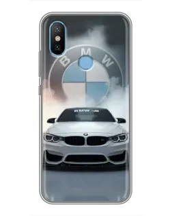 Чехол для Xiaomi Mi6X с картинкой «BMW в белом дыму»