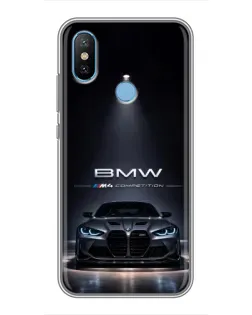 Чехол для Xiaomi Mi6X с картинкой «BMW сквозь ночной город»