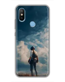 Чохол для Xiaomi Mi6X з картинкою «Герой PUBG на скелі»