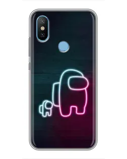 Чохол для Xiaomi Mi6X з картинкою «Among Us неон-арт»