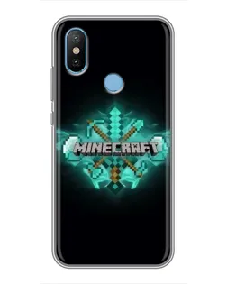 Чехол для Xiaomi Mi6X с картинкой «Minecraft Diamond лого»