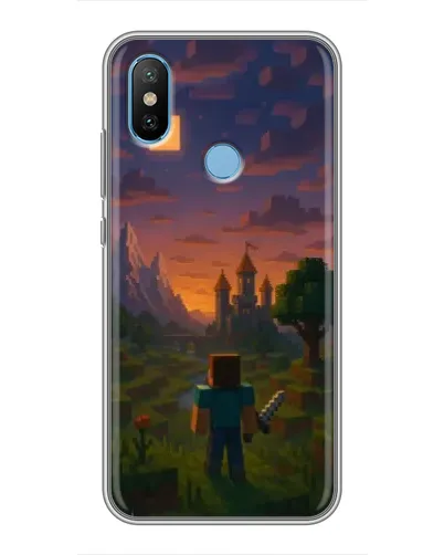 Чехол для Xiaomi Mi6X с картинкой «Стив у башни» Чехол для Xiaomi Mi6X с картинкой «Стив у башни»