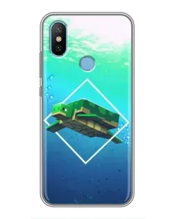 Чохол для Xiaomi Mi6X з картинкою «Черепаха Minecraft»