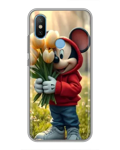 Чохол для Xiaomi Mi6X з картинкою «Міккі з тюльпанами» Чохол для Xiaomi Mi6X з картинкою «Міккі з тюльпанами»