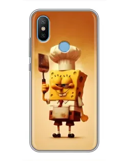 Чохол для Xiaomi Mi6X з картинкою «Губка Боб кухар»
