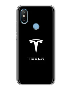 Чехол для Xiaomi Mi6X с картинкой «Tesla White Logo»