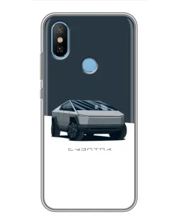 Чехол для Xiaomi Mi6X с картинкой «Серебристый Cybertruck Tesla»