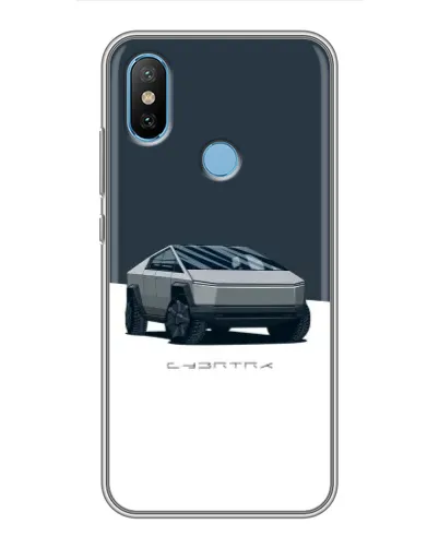 Чехол для Xiaomi Mi6X с картинкой «Серебристый Cybertruck Tesla»