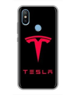 Чехол для Xiaomi Mi6X с картинкой «Tesla Red Logo»