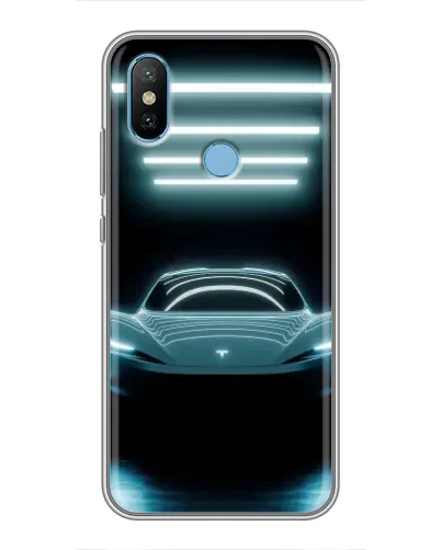 Чехол для Xiaomi Mi6X с картинкой «Tesla в неоне»