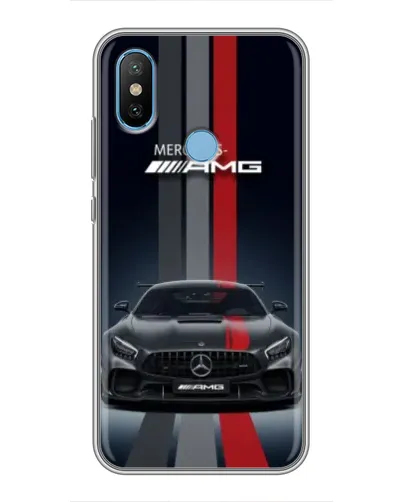 Чехол для Xiaomi Mi6X с картинкой «Mercedes — белый карбон»