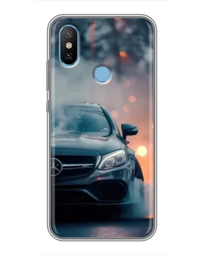 Чехол для Xiaomi Mi6X с картинкой «Mercedes — ночной город»