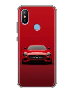 Чехол для Xiaomi Mi6X с картинкой «Красный Mercedes AMG»