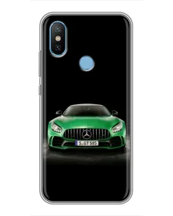 Чехол для Xiaomi Mi6X с картинкой «Mercedes — неоновый лого»