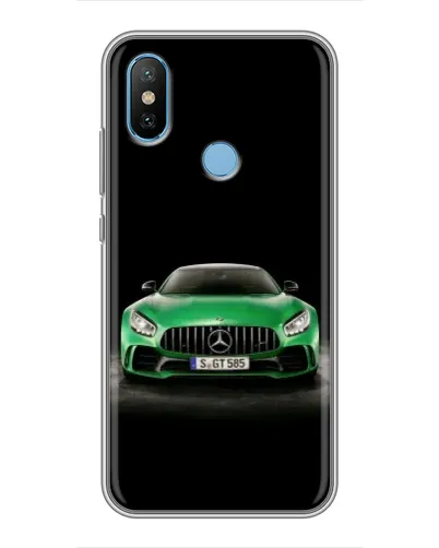 Чехол для Xiaomi Mi6X с картинкой «Mercedes — неоновый лого»