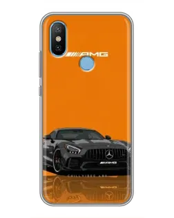 Чехол для Xiaomi Mi6X с картинкой «Оранжевый Mercedes AMG»