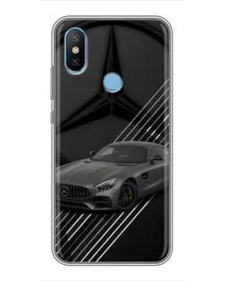 Чехол для Xiaomi Mi6X с картинкой «Mercedes AMG — графика»