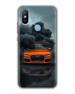 Чехол для Xiaomi Mi6X с картинкой «Audi в облаках дыма»