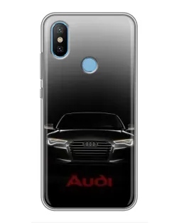 Чехол для Xiaomi Mi6X с картинкой «Audi — градиентный контур»