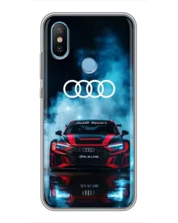 Чехол для Xiaomi Mi6X с картинкой «Audi Sport — неон»