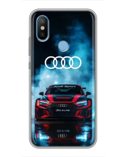 Чехол для Xiaomi Mi6X с картинкой «Audi Sport — неон»