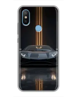 Чехол для Xiaomi Mi6X с картинкой «Lamborghini золотые линии»