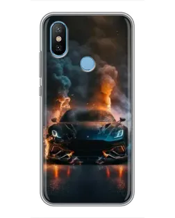 Чехол для Xiaomi Mi6X с картинкой «Lamborghini дымная эстетика»