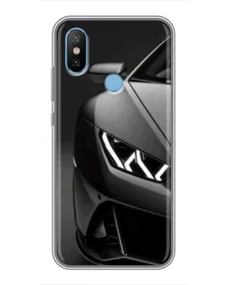 Чехол для Xiaomi Mi6X с картинкой «Lamborghini фары детализация»