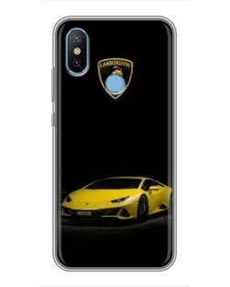 Чехол для Xiaomi Mi6X с картинкой «Lamborghini желтый акцент»