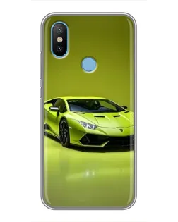 Чехол для Xiaomi Mi6X с картинкой «Салатовый Lamborghini Huracan»