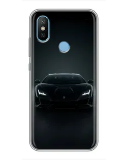Чехол для Xiaomi Mi6X с картинкой «Черный Lamborghini Aventador»