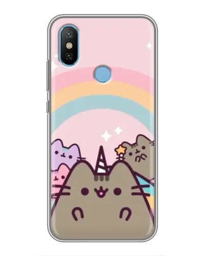 Чехол для Xiaomi Mi6X с картинкой «Единорог Pusheen»
