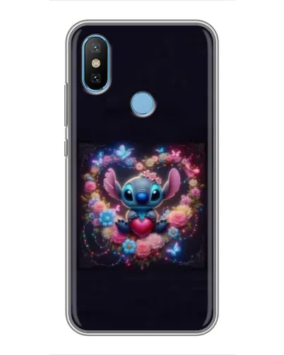 Чехол для Xiaomi Mi6X с картинкой «Stitch в цветах»