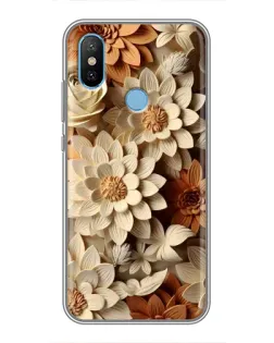 Чехол для Xiaomi Mi6X с картинкой «Бежевый флористический декор»