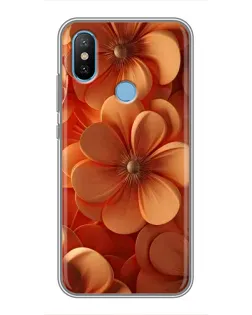 Чехол для Xiaomi Mi6X с картинкой «Оранжевый макро цветок»