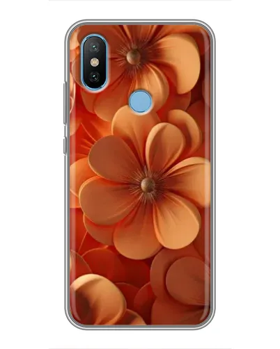 Чехол для Xiaomi Mi6X с картинкой «Оранжевый макро цветок»