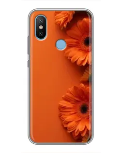 Чехол для Xiaomi Mi6X с картинкой «Оранжевые герберы»